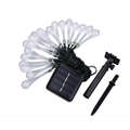 20 LED Solar Powered Water Drop Fairy Light - White