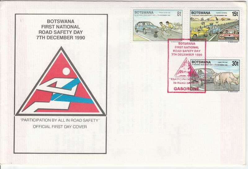 Botswana 5 FDC as scans