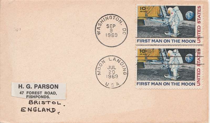 USA cover for moon landing as scan