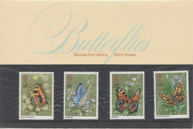 Great Britain Presentation Pack "Butterflies" as scan