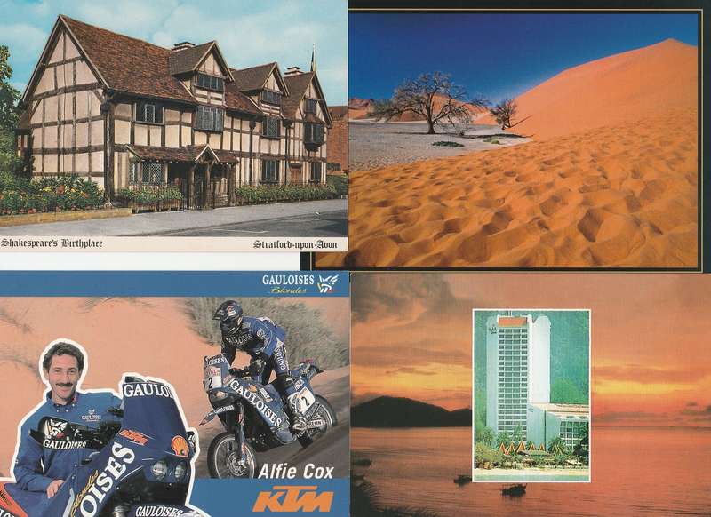 Postcards X 4 unused  mixed lot as scan 2