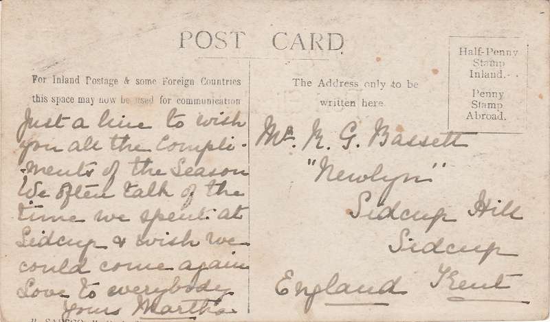 Postcard Unusual Vic Falls picture with Greetings from Port Elizabeth as scans no stamp