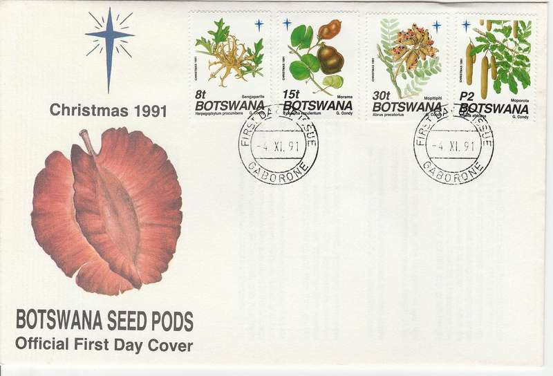 Botswana 5 FDC as scans
