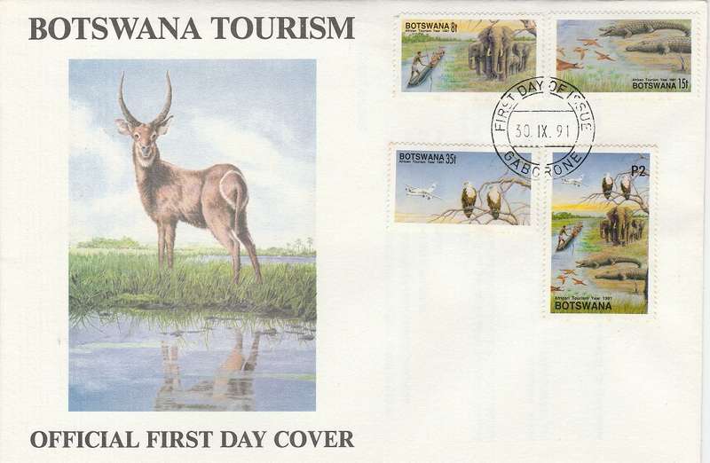 Botswana 5 FDC as scans