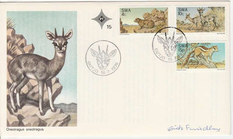 South West FDC signed by Dick Findlay as scan