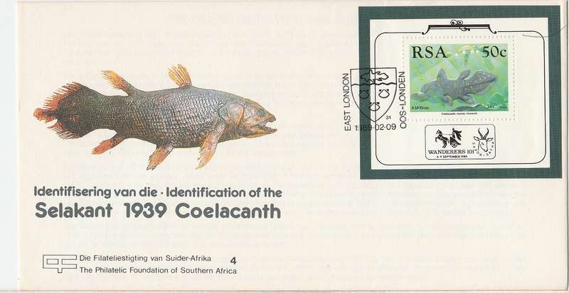 South Africa Coelacanth Cover for the Philatelic foundation of Southern Africa as scans
