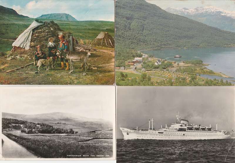 Post Cards X 4 used Mixed lot  as scans AD