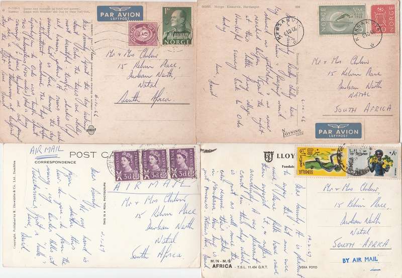 Post Cards X 4 used Mixed lot  as scans AD