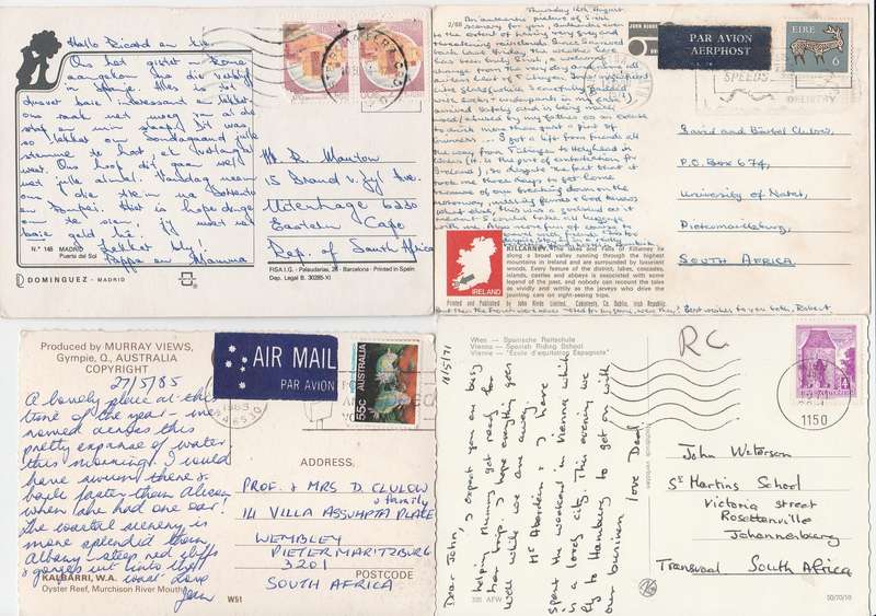 Post Cards X 4 used Mixed lot as scans ac