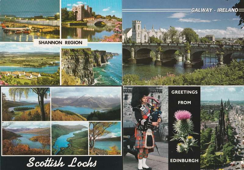 Postcards X 4 unused as scan AG