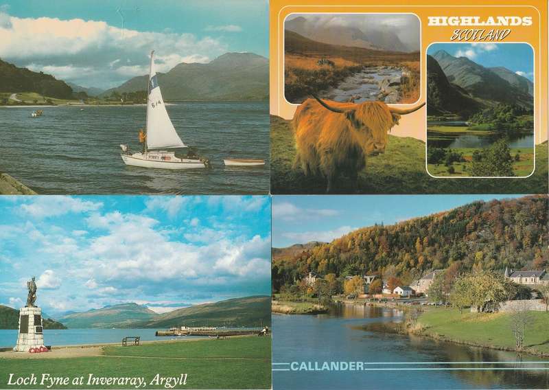 Post Cards X 4 unused as scan BB