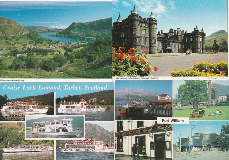 Post Cards X 4 unused as scan BG
