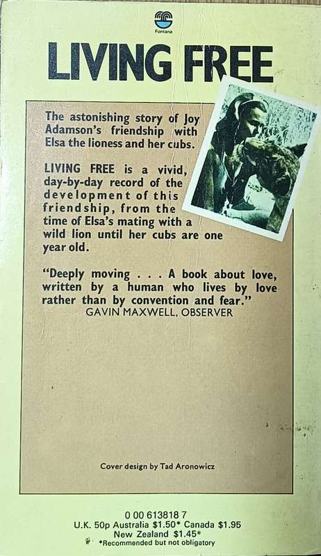 Living Free - Joy Adamson - Softcover
