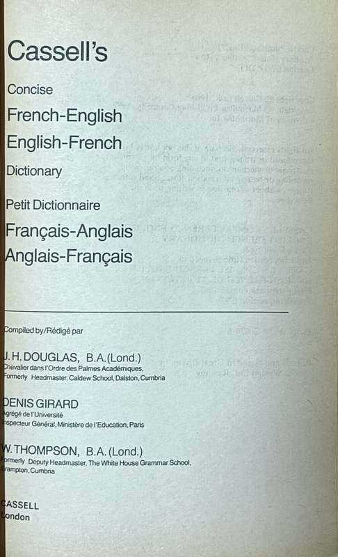 Cassell's French Dictionary - Softcover