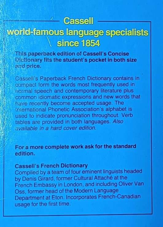 Cassell's French Dictionary - Softcover