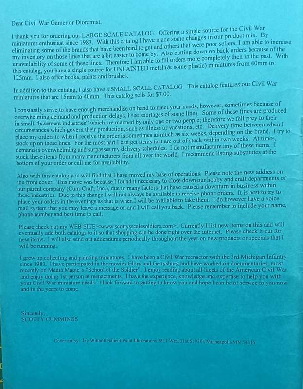 Scotty's Scale Soldiers - Civil War Large Scale Catalogue - Softcover
