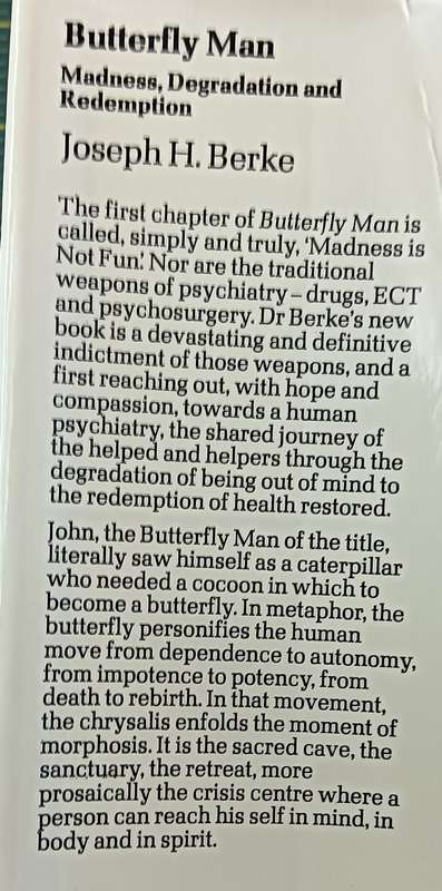 The Butterfly Man - Joseph H. Berke - Hardcover - 183 pages
