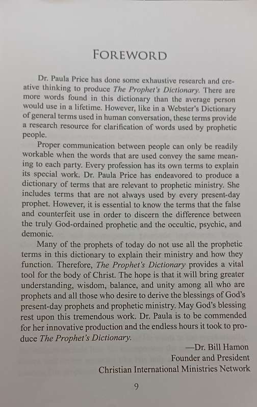 The Prophet's Dictionary - The Ultim. Guide to Supernatural Wisdom - Paula A Price