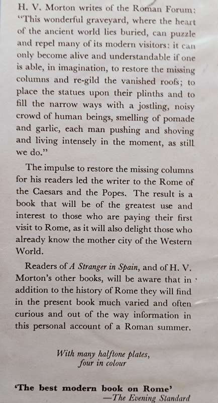 A Traveller in Rome - H.V. Morton - Hardcover - 432 pages