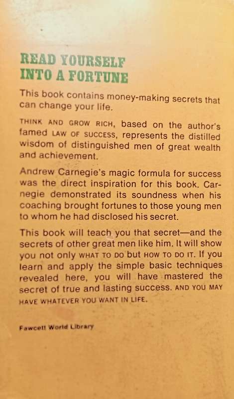 Think and Grow Rich - Napoleon Hill - Softcover - 254 pages