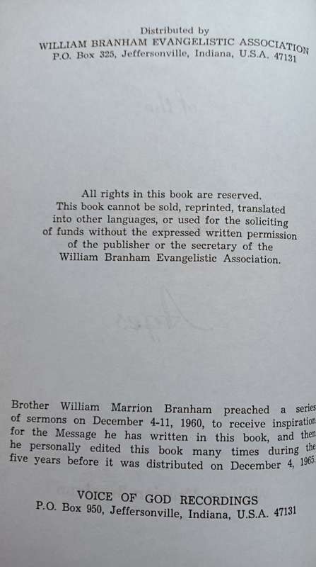 An Exposition of the Seven Ages of the Church - William Marrion Branham - Softcover - 381 pages