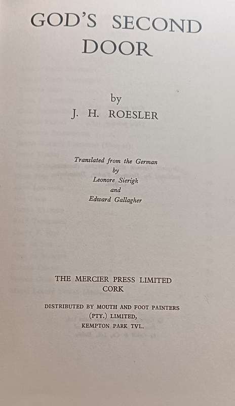 God's Second Door - J.H. Roesler - Hardcover - 94 pages