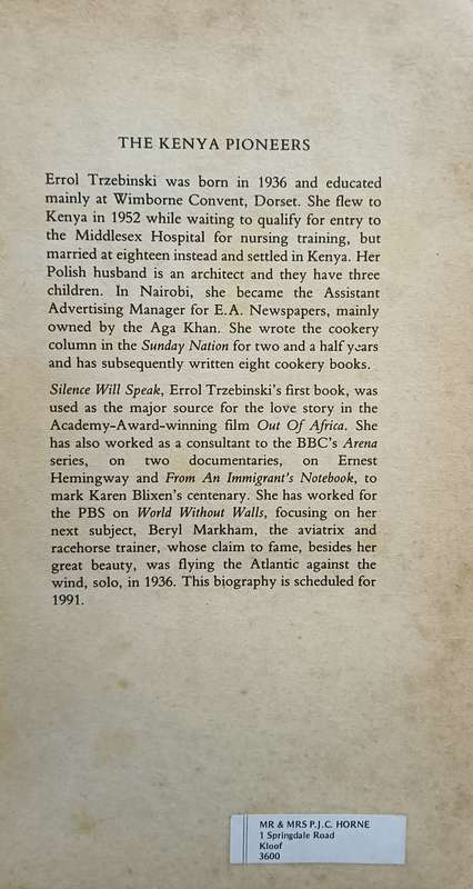 The Kenya Pioneers - Errol Trzebinski - Softcover - 315 pages