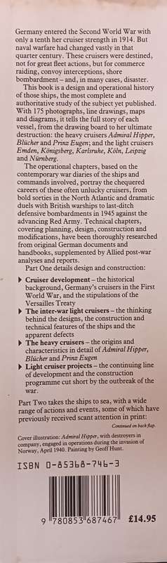 German Cruisers of World Wat Two - M.J. Whitley - Hardcover - 176 pages