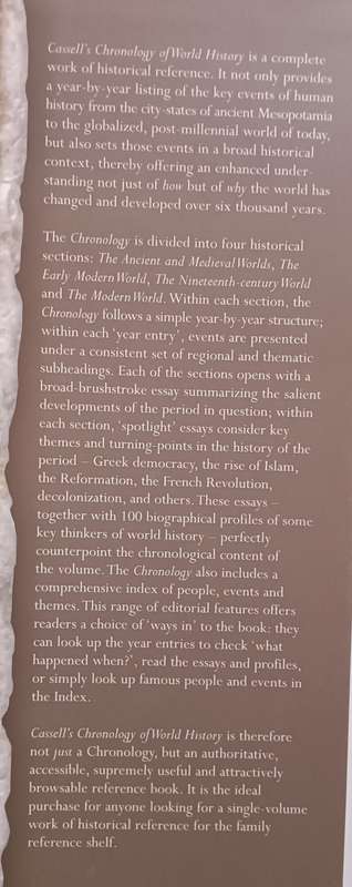 Cassell's Chronology of World History - Hardcover - 767 pages