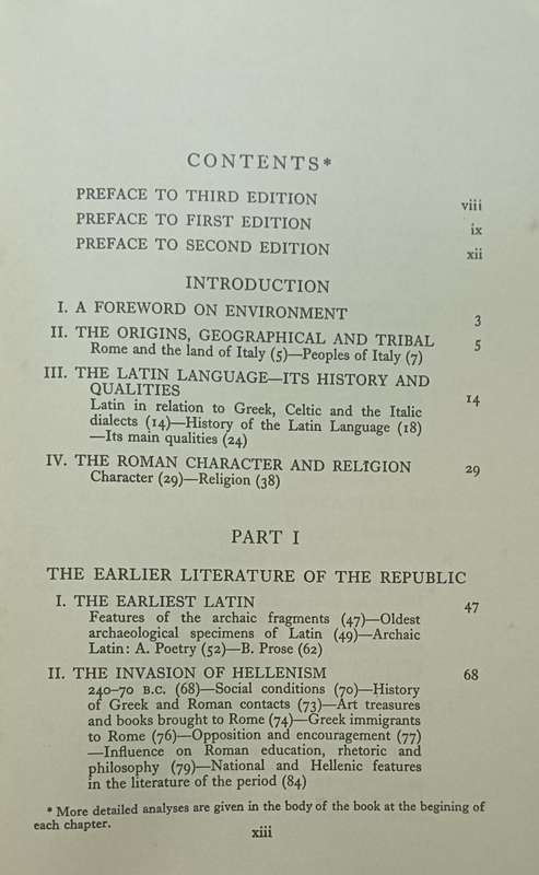 The Literary History of Rome - J. Wight Duff & A.M. Duff  Softcover - 543 pages