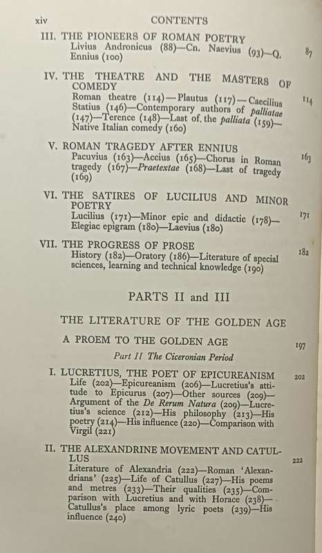 The Literary History of Rome - J. Wight Duff & A.M. Duff  Softcover - 543 pages