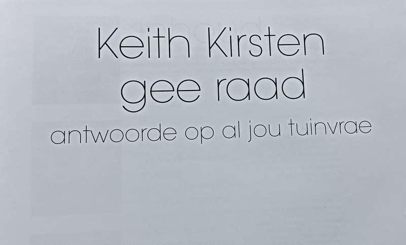 Keith Kirsten Gee Raad - Keith Kirsten - Hardcover - 164 pages