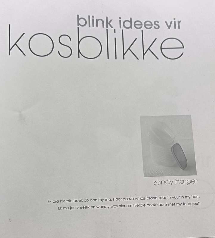 Blink Idees vir Kosblikke  - Sandy Harper - Softcover - 72 pages