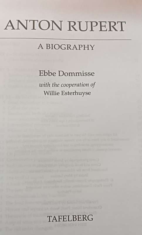 Anton Ruper a Biography - Ebbe Dommisse - Hardcover - 463 Pages