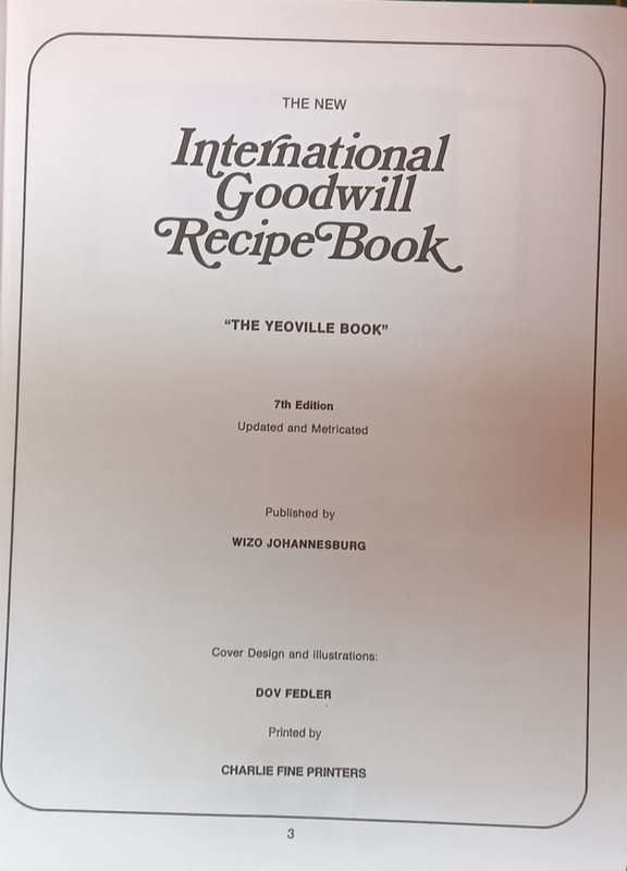 The New International Goodwill Recipe Book - Softcover - 326 pages