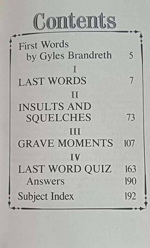 871 Famous Last Words - Gyles Brandreth - Hardcover - 192 pages