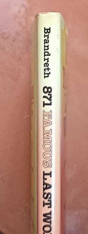 871 Famous Last Words - Gyles Brandreth - Hardcover - 192 pages
