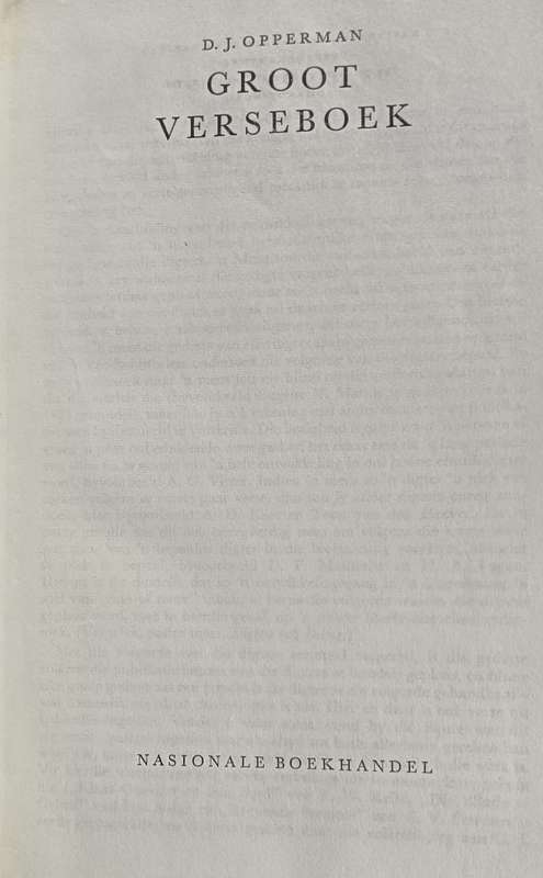 Groot Verseboek - D.J. Opperman - Hardcover - 224 pages
