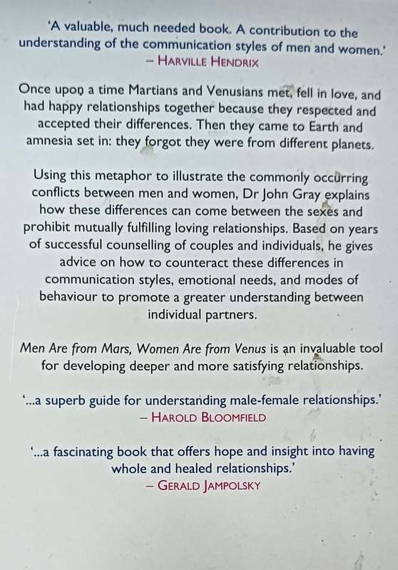 Man are From Mars, Women are From Venus - John Gray - Softcover - 286 pages