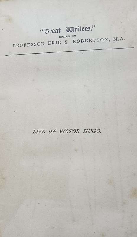 Life of Victor Hugo - Frank T Marzials (1888) - Hardcover - 217 pages