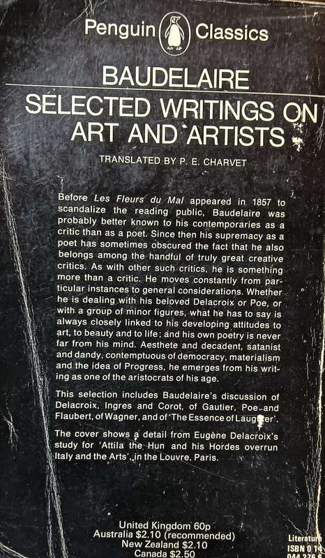 Selected Writings on Art and Artists - Baudelaire - Softcover - 460 pages
