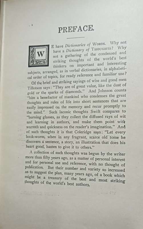 Dictionary of Thoughts - Tyron Edwards DD - Hardcover - 664 pages plus index