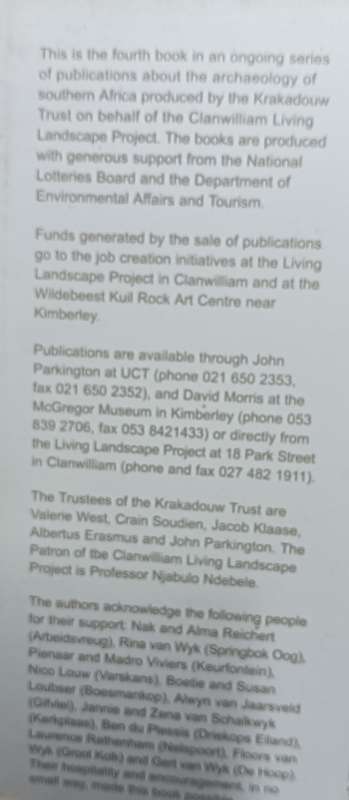 Karoo Rock Engravings - Parkington, Morris and Rusch - Softcover - 127 pages
