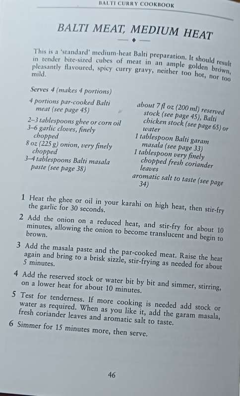 Balti Curry Cookbook - Pt Chapman - Hardcover - 152 pages