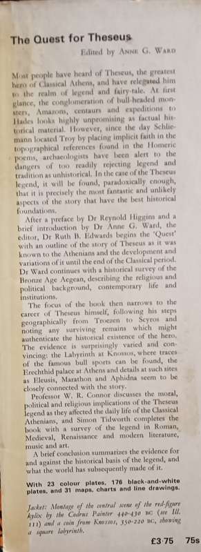 The Quest for Theseus - A.G. Ward - Hardcover - 281 pages