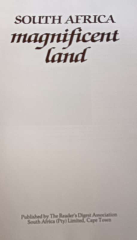 South Africa Magnificent Land - Readers Digest - Hardcover - 256 pages
