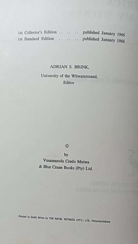 Africa is my Witness - Vusamazulu Credo Mutwa  - Hardcover - 344 Pages