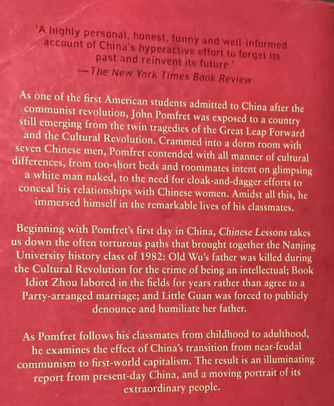 Chinese Lessons - John Pomfret - Softcover - 315 pages