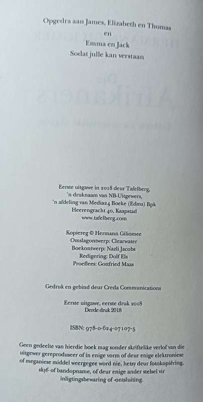 Die Afrikaners - Hermann Giliomee - Softcover - 255 pages