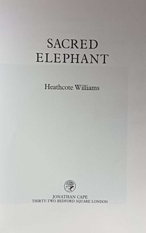 Sacred Elephant - Heathcote Williams - Softcover - 175 pages
